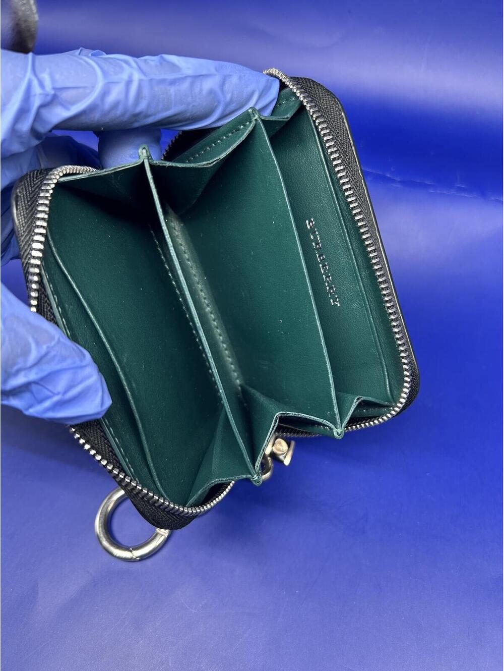 Authentic Burberry Black Grainy Leather Zippy Coin Purse - Compact Wallet - Picture 2 of 9